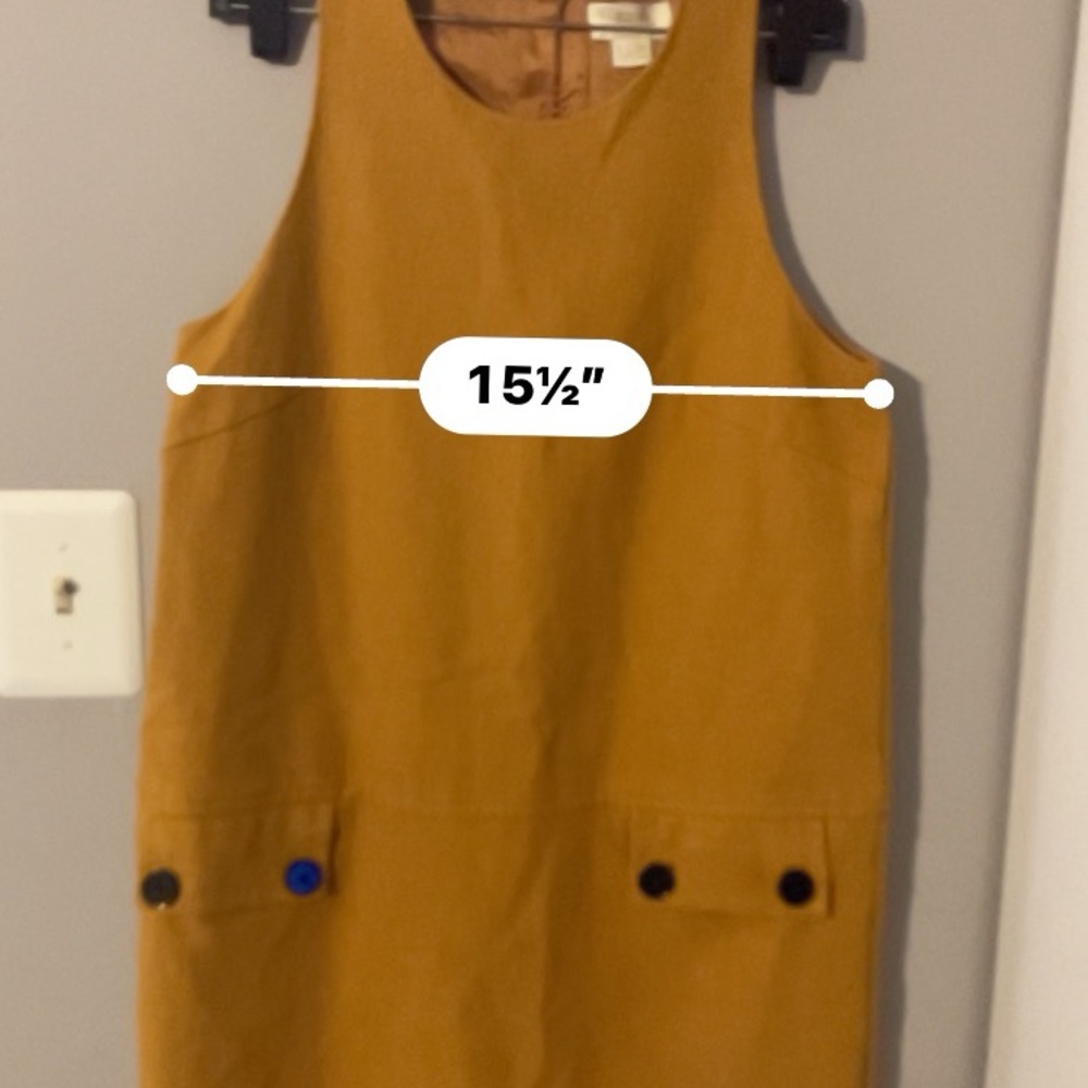 Anthropologie Maeve Mustard Mini Dress Sz 4 - Picture 7 of 8